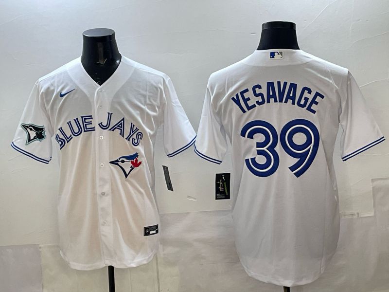 Men 2025 Toronto Blue Jays #39 Yeaavage White Game Nike MLB Jersey style 04